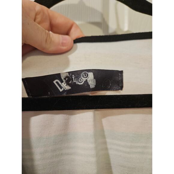 Desigual Striped Butterfly Dress Large Rainbow Embroidered Sleeveless Multicolor - Picture 3 of 9